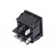 ROCKER SWITCH 2-POLE ON/OFF 6A 250VAC with green light
