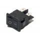 ROCKER SWITCH 2-POLE ON/OFF 6A 250VAC BLACK