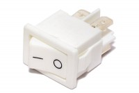 ROCKER SWITCH 2-POLE ON/OFF 6A 250VAC WHITE