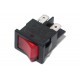 ROCKER SWITCH 2-POLE ON/OFF 10A 250VAC with red light