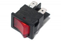 ROCKER SWITCH 2-POLE ON/OFF 10A 250VAC with red light