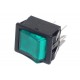 ROCKER SWITCH 2-POLE ON/OFF 16A 250VAC with green light
