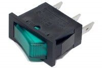 ROCKER SWITCH 1-POLE ON/OFF 10A 250VAC with light