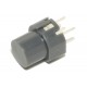 ROUND MOMENTARY KEY SWITCH N.O. SPST GRAY