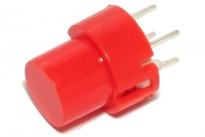 ROUND MOMENTARY KEY SWITCH N.O. SPST RED