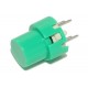 ROUND MOMENTARY KEY SWITCH N.O. SPST GREEN