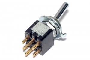 2-POLE EXTRA SMALL TOGGLE SWITCH ON/ON