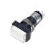 LIGHTED DPDT PUSH-BUTTON SWITCH RECTANGLE WHITE