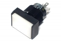 LIGHTED SPDT PUSH-BUTTON SWITCH RECTANGLE WHITE