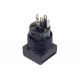 LIGHTED SPDT PUSH-BUTTON SWITCH SQUARE WHITE
