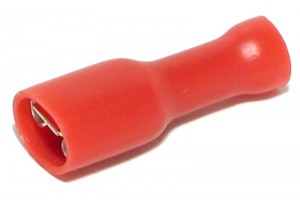PUSH-ON 4,8x0,5mm FEMALE INSULATED RED