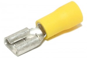 PUSH-ON 6,3mm FEMALE YELLOW