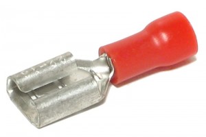 PUSH-ON 6,3mm FEMALE RED