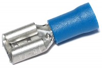 PUSH-ON 6,3mm FEMALE BLUE