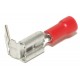 PUSH-ON PIGGY BACK 6,3mm RED