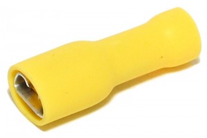 PUSH-ON 6,3mm FEMALE INSULATED YELLOW