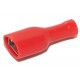 PUSH-ON 6,3mm FEMALE INSULATED RED