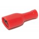 PUSH-ON 6,3mm FEMALE INSULATED RED