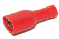 PUSH-ON 6,3mm FEMALE INSULATED RED