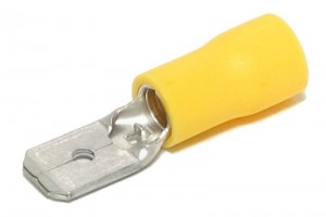 PUSH-ON 6,3mm MALE YELLOW