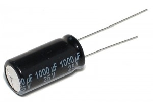 LOW ESR ELECTROLYTIC CAPACITOR 1000UF 25V 10x21mm