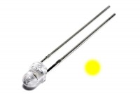 LED 3mm KELTAINEN 3000mcd 24ast