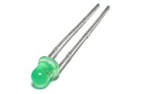 LED 3mm GREEN 15mcd 60ast