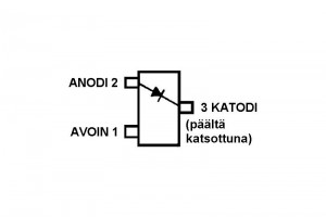 PINTALIITOSLED SOT23 PUNAINEN 15mcd 140ast