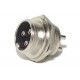 MIC CONNECTOR 3-PIN PANEL MOUNTSOCKET