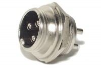 MIC CONNECTOR 3-PIN PANEL MOUNTSOCKET