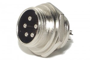 MIC CONNECTOR 5-PIN PANEL MOUNTSOCKET