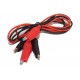 CROCODILE CLIP LEADS BLACK+RED 0,8m