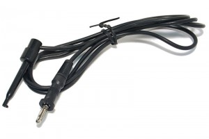TEST LEAD WITH HOOK BLACK 1,3m