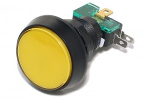 MICRO SWITCH WITH LARGE BUTTON AND YELLOW 12V LED LIGHT