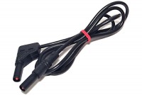 4mm SAFETY TEST LEAD BLACK 1m