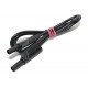 4mm SAFETY TEST LEAD CHAINABLE BLACK 1m