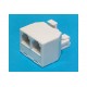 RJ12-ADAPTER 1x MALE / 2x FEMALE (6P6C)