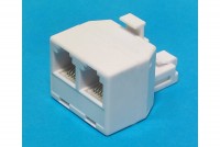 RJ12-ADAPTER 1x MALE / 2x FEMALE (6P6C)