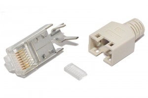 Hirose RJ45 (8P8C)-CONNECTOR CAT5e SHIELDED GRAY