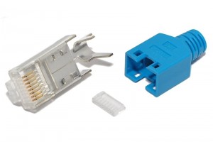 Hirose RJ45 (8P8C)-CONNECTOR CAT5e SHIELDED BLUE