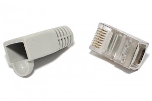 RJ45 (8P8C)-LIITIN TAIVUTUSSUOJALLA FTP CAT5e