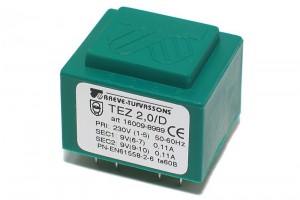 PCB TRANSFORMER 2,0VA 2x 9V