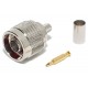N CONNECTOR MALE CRIMP FOR HFX50 CABLE