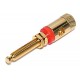 4mm CAPTIVE BINDING POST GOLD RED MARK