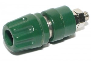 4mm CAPTIVE BINDING POST Hirschmann GREEN