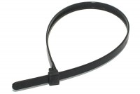 RELEASIBLE CABLE TIE 300x7,6mm BLACK