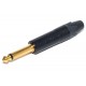 6,3mm MONO PLUG BLACK/GOLD Neutrik