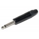 6,3mm MONO PLUG BLACK/SILVER Neutrik