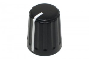 CONTROL KNOB 6mm AXIS Ø14mm BLACK