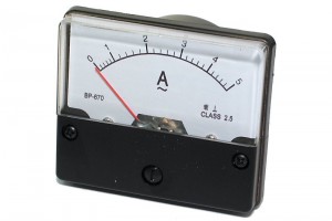 ANALOGUE PANEL METER CURRENT 0-5A AC/DC